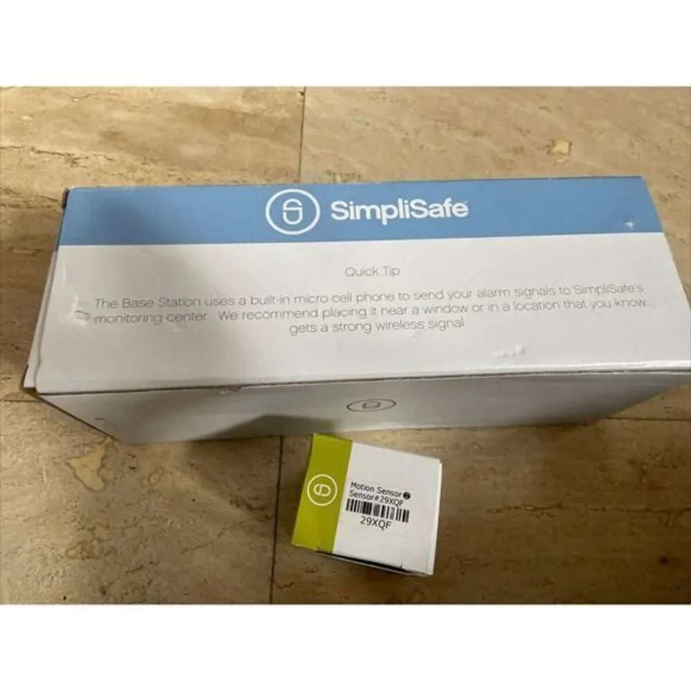 Open Box SimpliSafe Model #BS2000 Base Station,‎ Motion Sensor, Used Remote